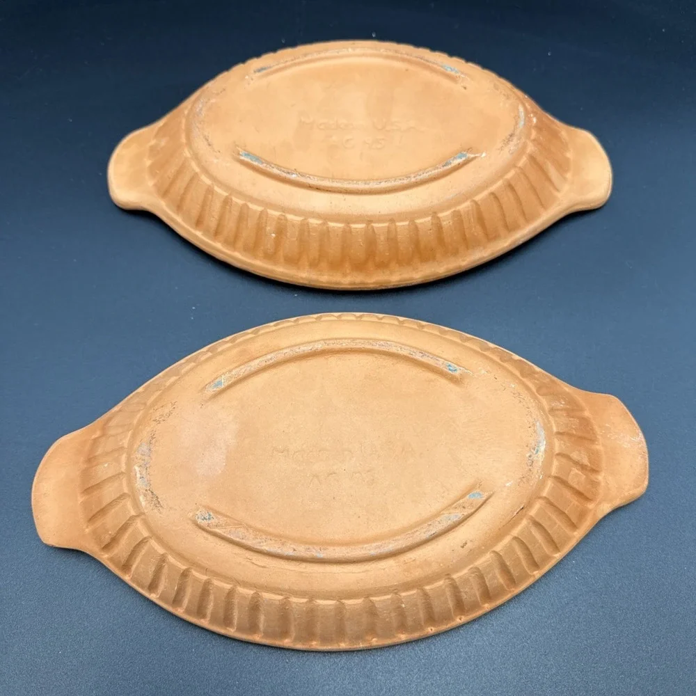 Terracotta Casserole Dish Set Creme Brûlée Bakeware USA Made Baking Quality Made